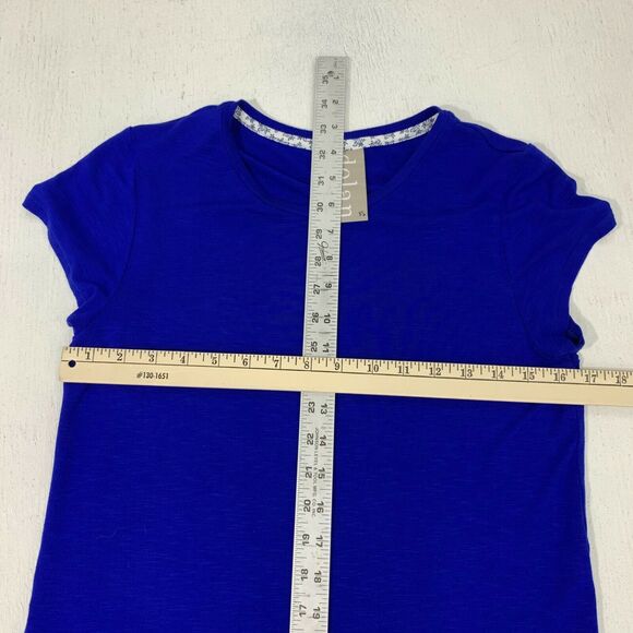 Anthropologie Dolan Left Coast Collection Peplum Tunic Women Size XS Blue Blouse - Picture 7 of 10